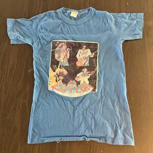 Vintage Single Stitch Led Zeppelin T-shirt Blue Cotton Size Small JL